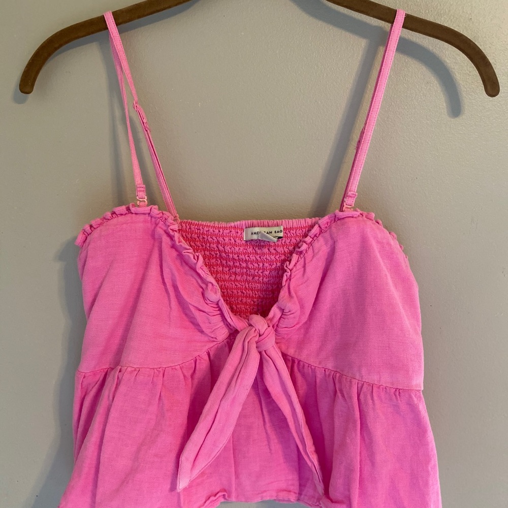 Pink American Eagle crop top